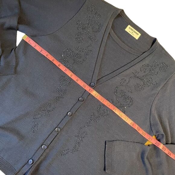 Vintage Blue Alfred Dunner beaded twin set effect sweater size small - Picture 5 of 11